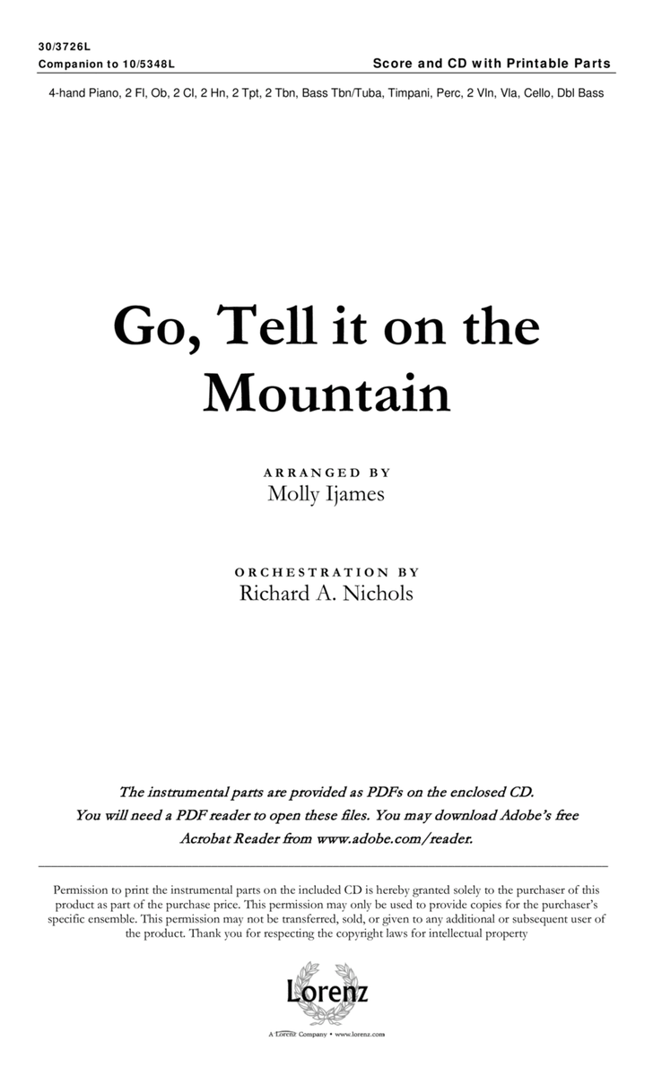 Go, Tell it on the Mountain - Orchestral Score and Parts (Digital Download)