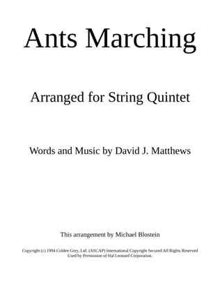 Book cover for Ants Marching