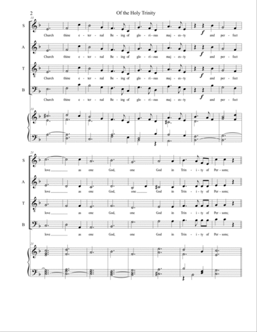 Of the Holy Trinity 4-Part scores gallery preview page 2
