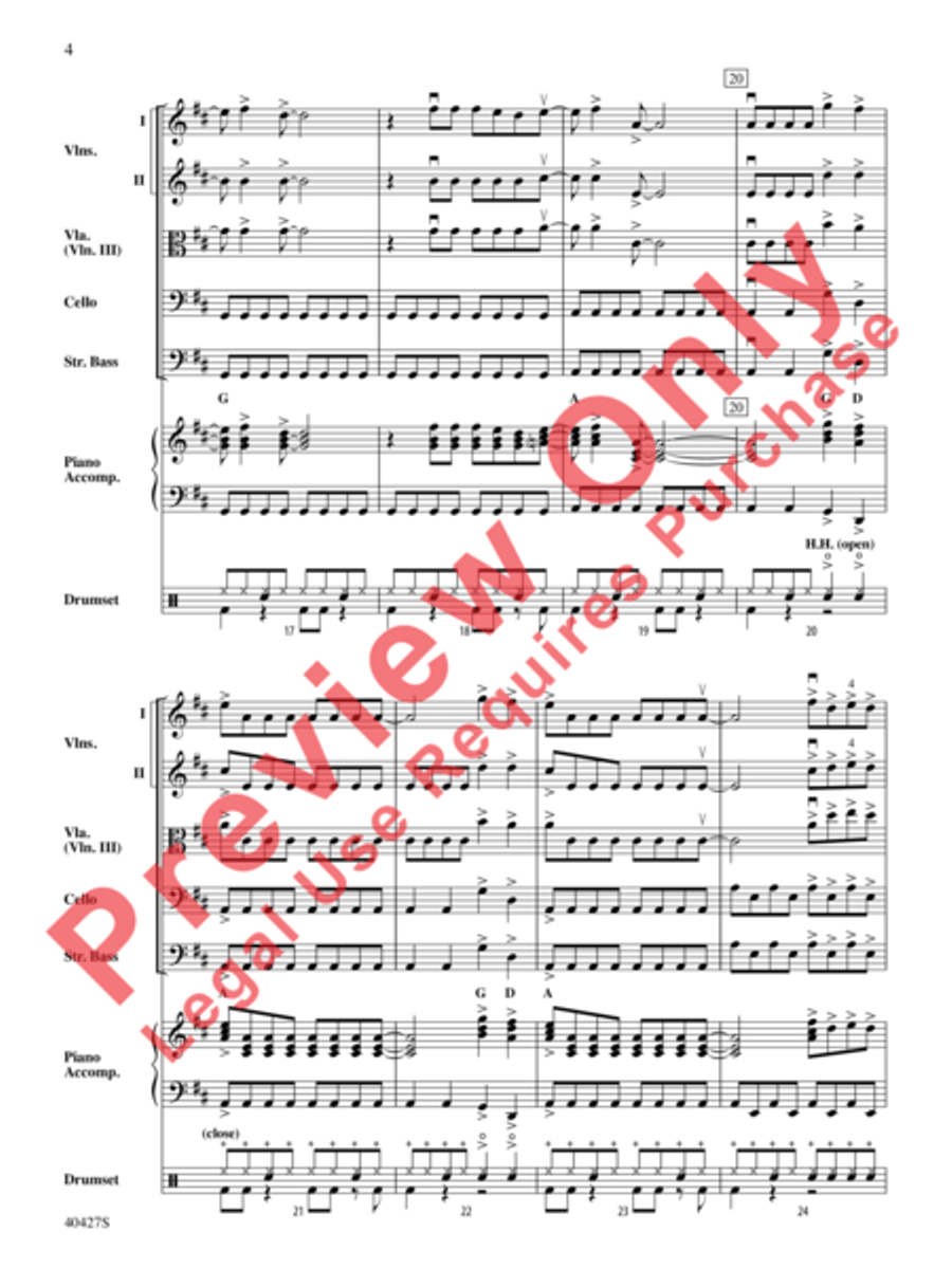 Mamma Mia!, Selections from String Orchestra scores gallery preview page 5