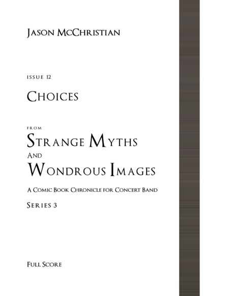 Issue 12, Series 3 - Choices from Strange Myths and Wondrous Images - A Comic Book Chronicle for Con image number null