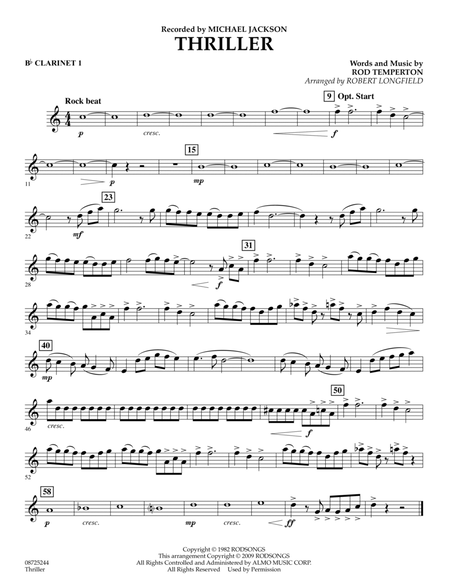 Thriller - Bb Clarinet 1