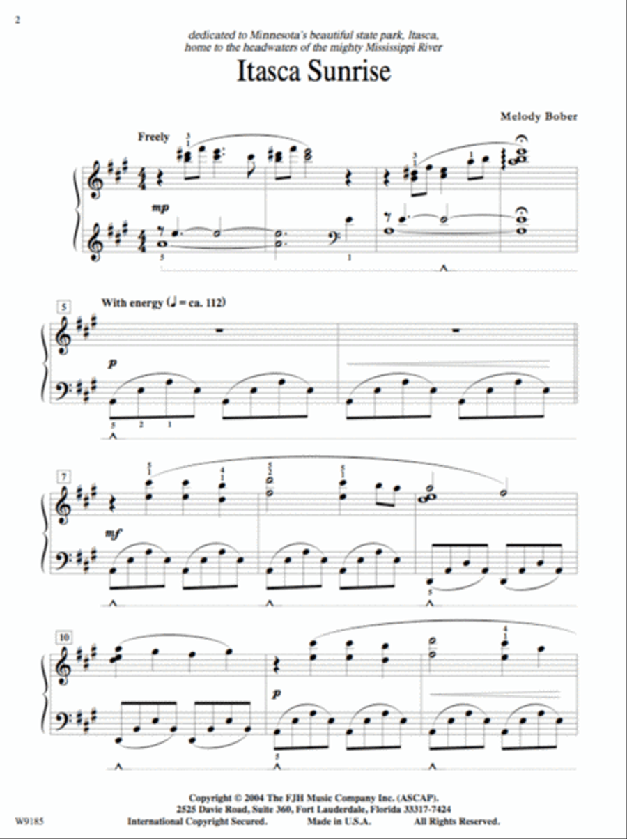 Itasca Sunrise Itasca Sunrise Piano Solo scores gallery preview page 2