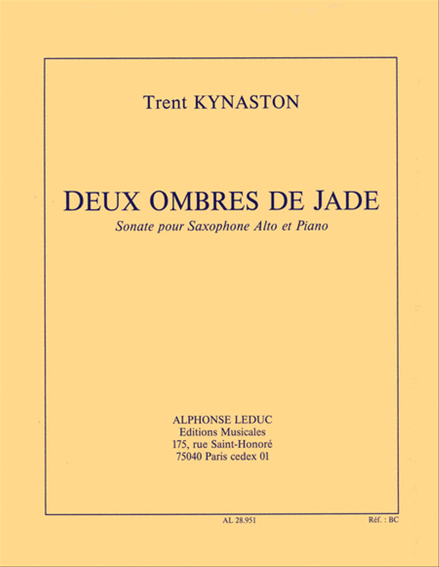 2 Ombres De Jade (saxophone-alto & Piano)