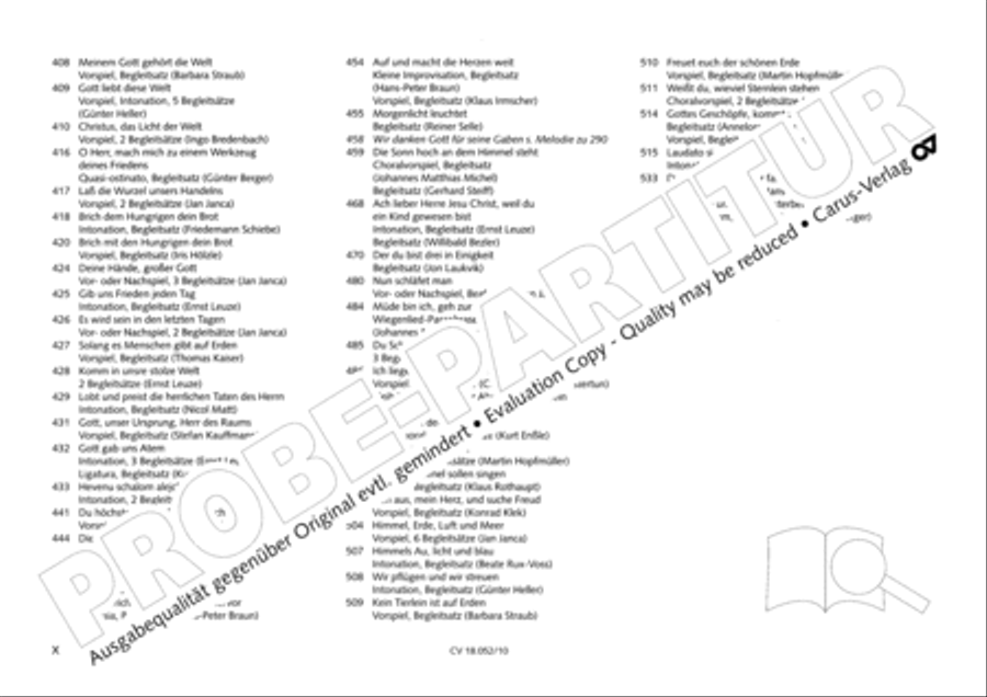 Esslinger Orgelbuch, Bd I-III