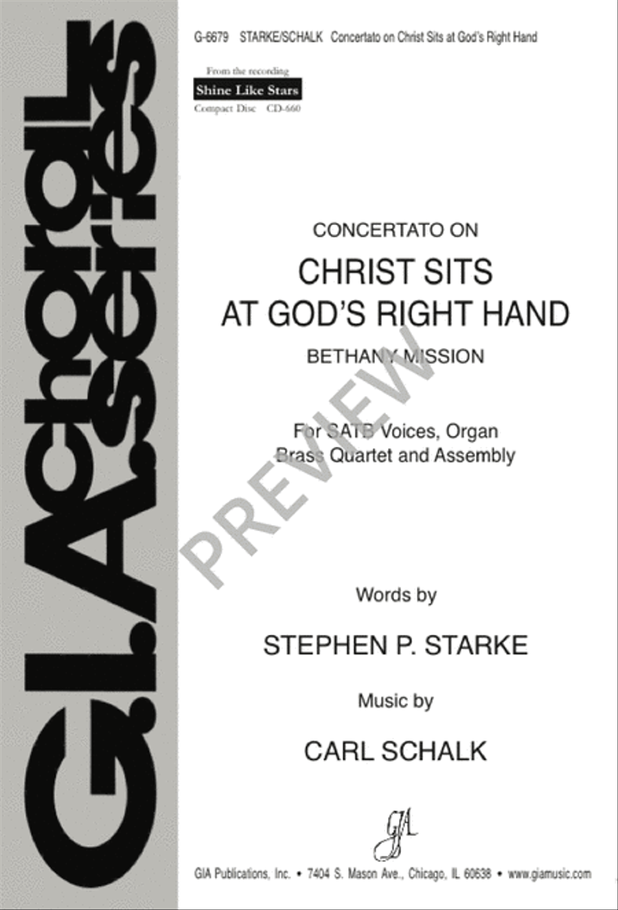 Christ Sits at God's Right Hand 4-Part scores gallery preview page 1