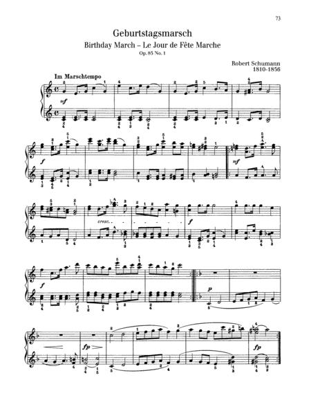 Geburtstagsmarsch C major Op. 85 No. 1