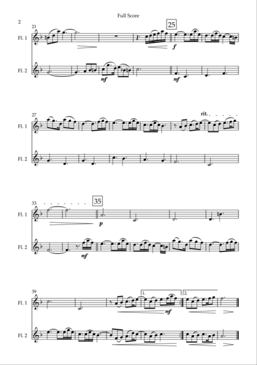 Married Life Flute Duet scores gallery preview page 2