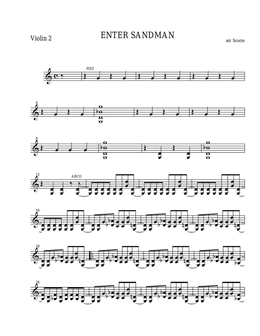Enter Sandman Enter Sandman String Trio scores gallery preview page 3