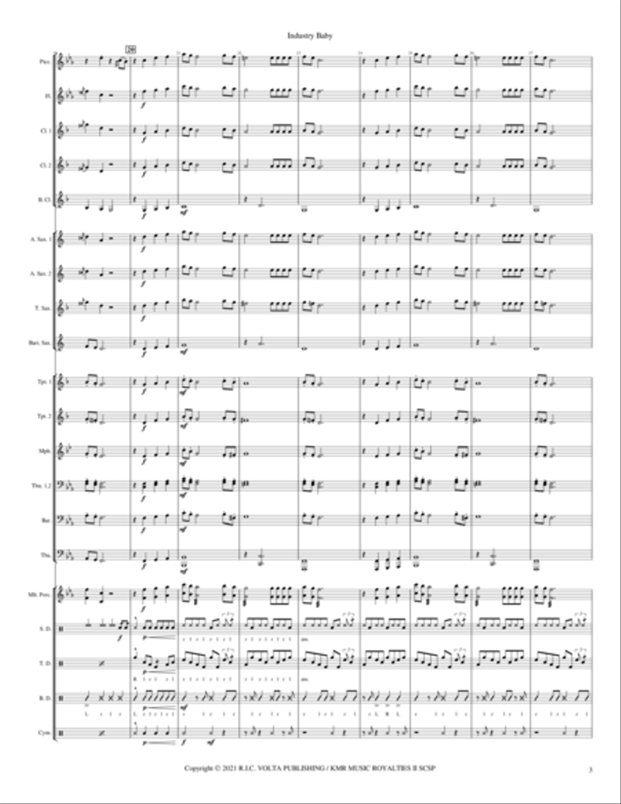 Industry Baby Marching Band scores gallery preview page 3