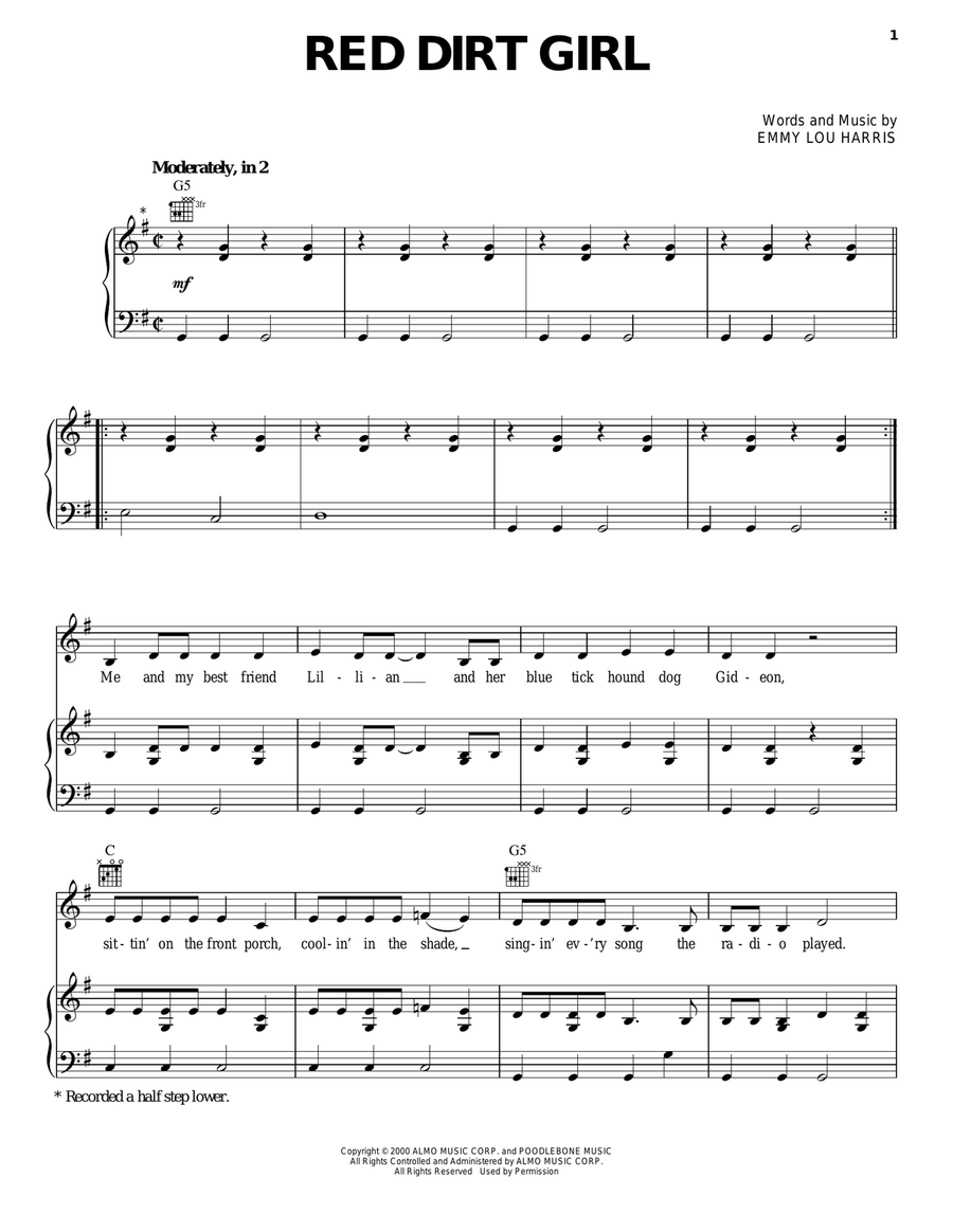 Red Dirt Girl Acoustic Guitar scores gallery preview page 1