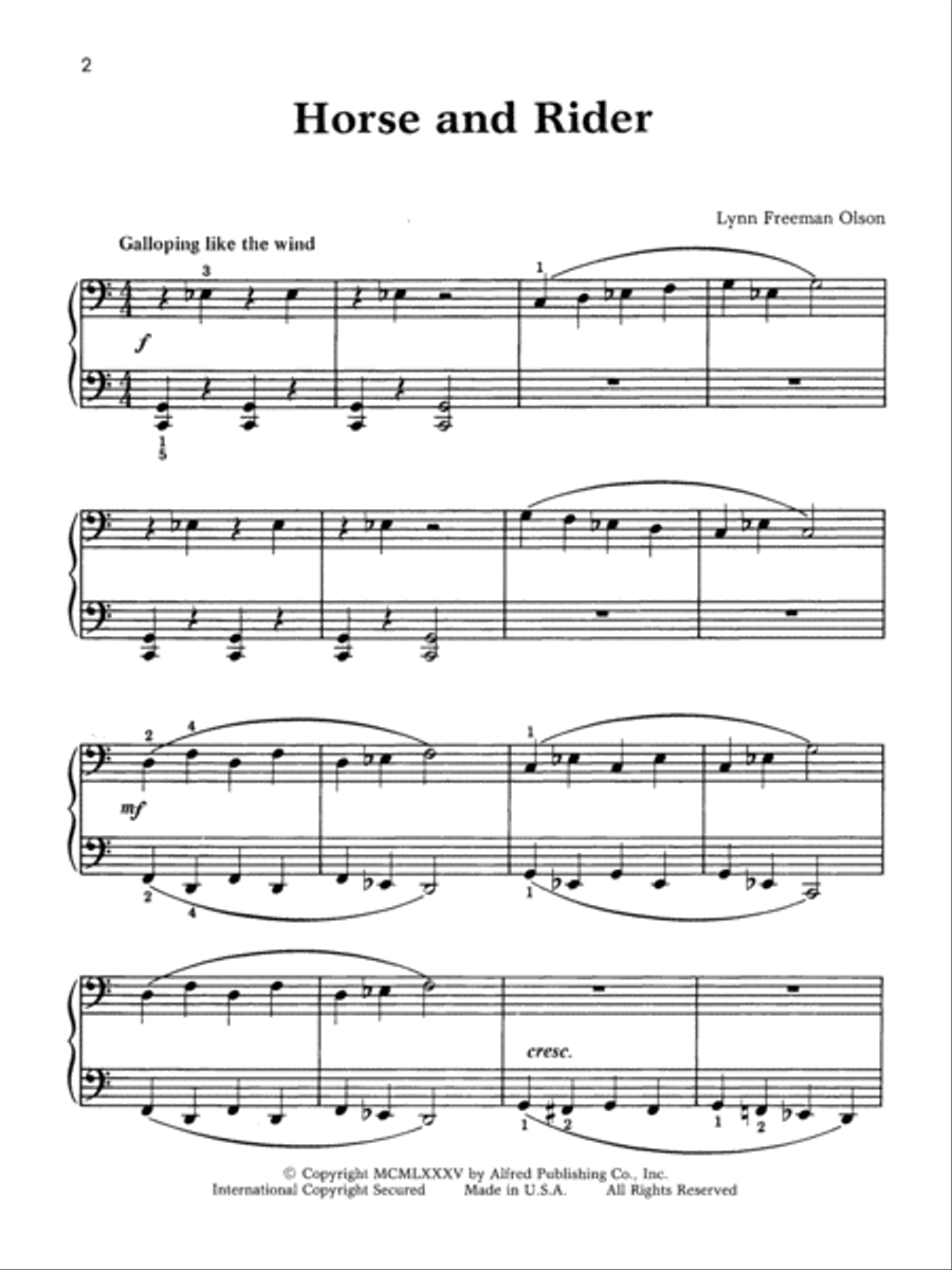 Horse and Rider Easy Piano scores gallery preview page 2