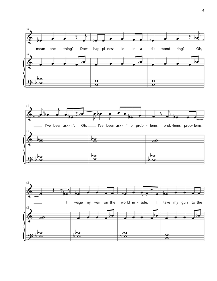 Bad Liar Piano, Vocal scores gallery preview page 6