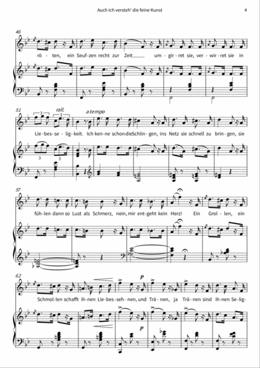 Auch ich versteh' die feine Kunst Voice Solo scores gallery preview page 6