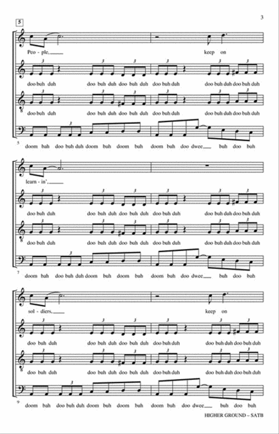 Higher Ground 4-Part scores gallery preview page 3