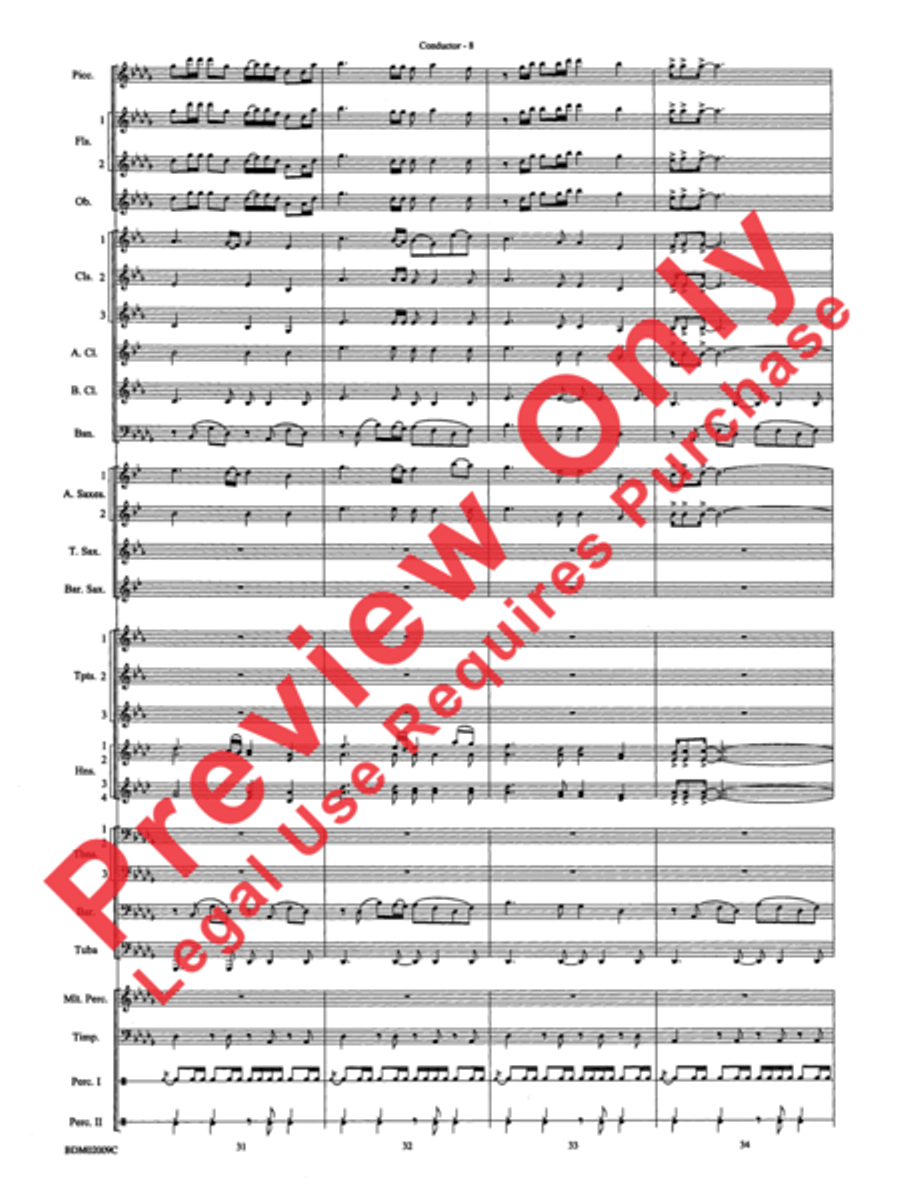 Thine Alabaster Cities Gleam (A Message of Hope for America) Concert Band scores gallery preview page 10