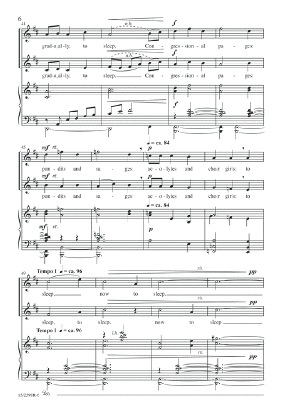 Now to Sleep 2-Part scores gallery preview page 6