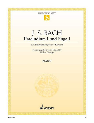 Book cover for Prelude I And Fugue I C Major BWV 846