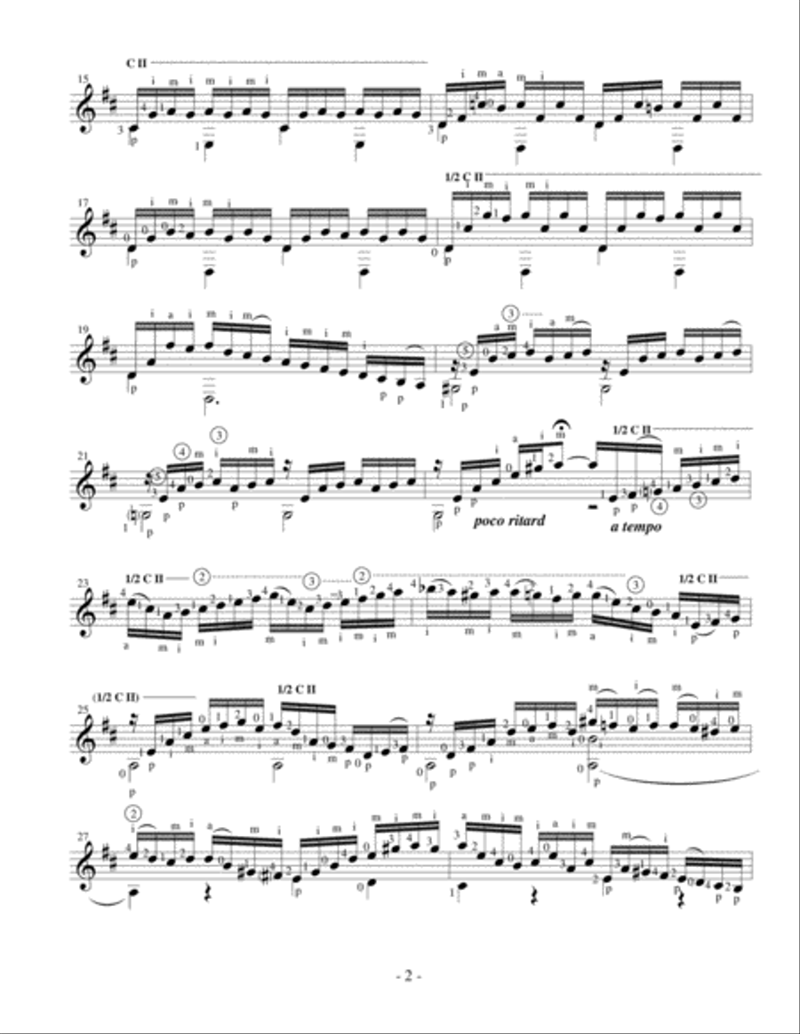 Prelude from Cello Suite No. 1...J.S. Bach (1685-1750)...solo classical guitar Acoustic Guitar scores gallery preview page 2