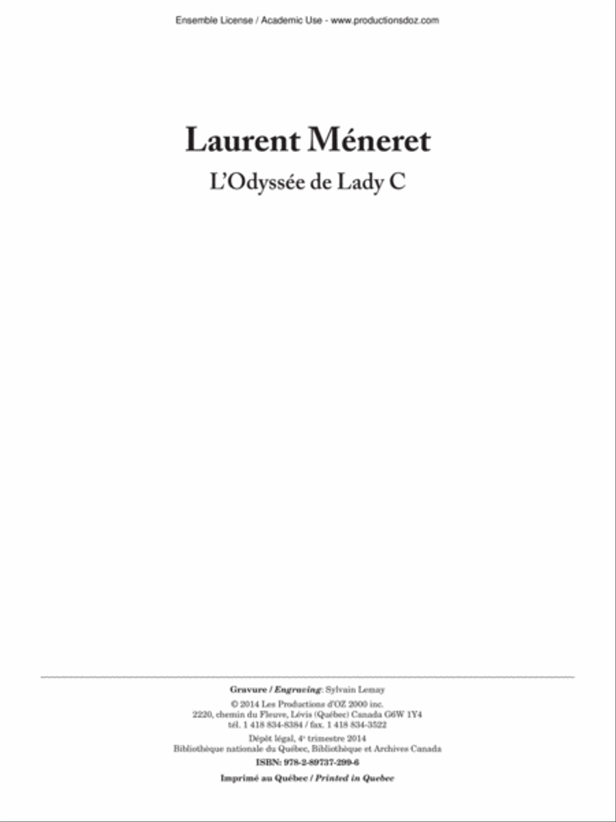 L’Odyssée de Lady C Classical Guitar scores gallery preview page 2