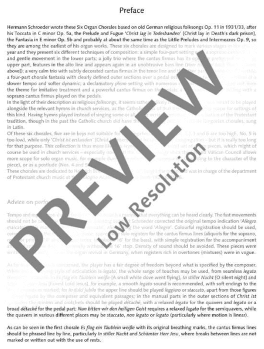 Six Organ Chorales Organ scores gallery preview page 7