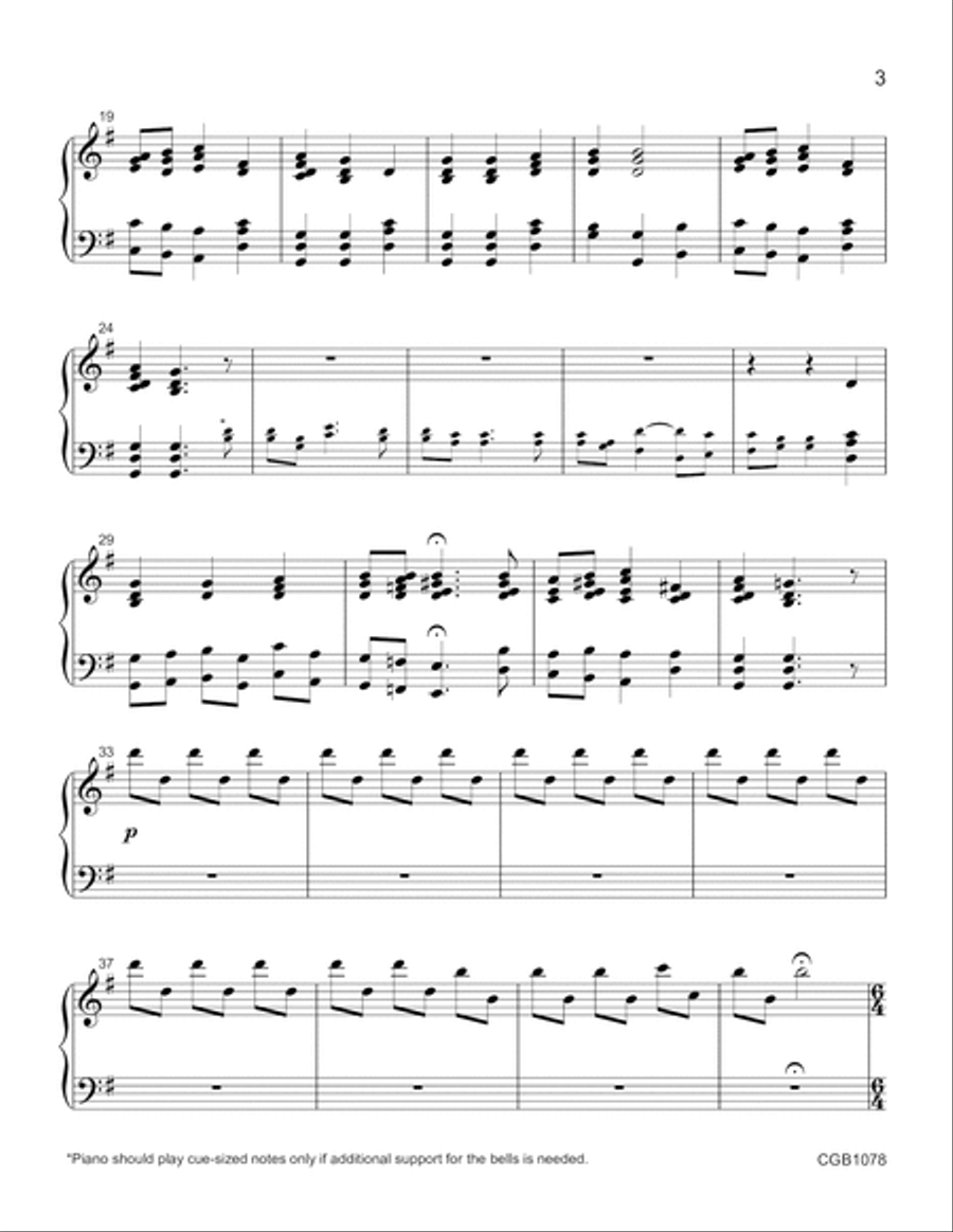 A Christmas Carol Collage - Keyboard Score Handbell Choir scores gallery preview page 3