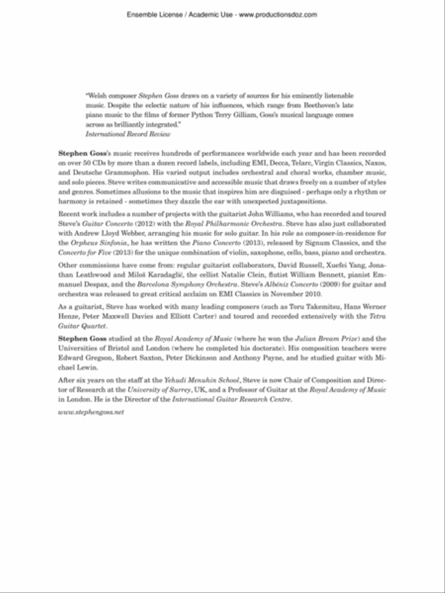 Lachrymae Guitar Ensemble scores gallery preview page 2
