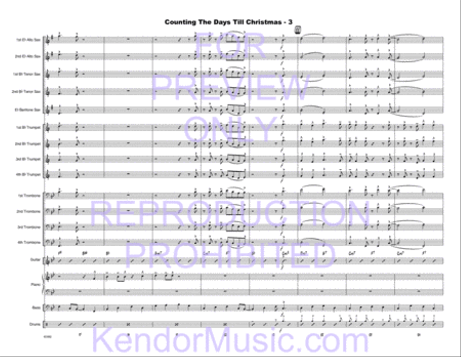 Counting The Days Till Christmas Jazz Ensemble scores gallery preview page 4