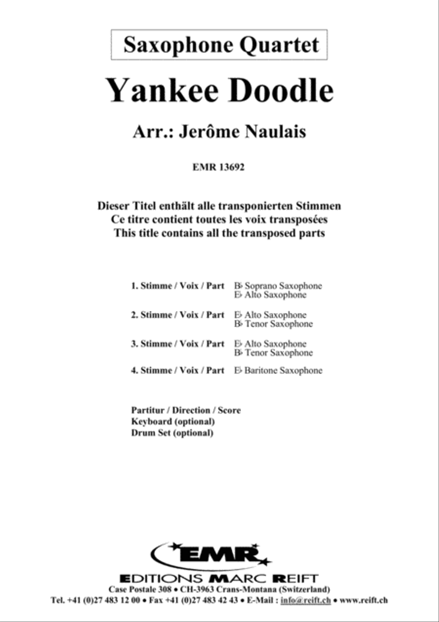 Yankee Doodle Saxophone Quartet scores gallery preview page 2