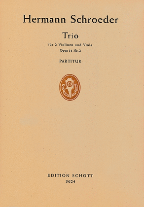 Trio Op. 14/2 2vn/va Score