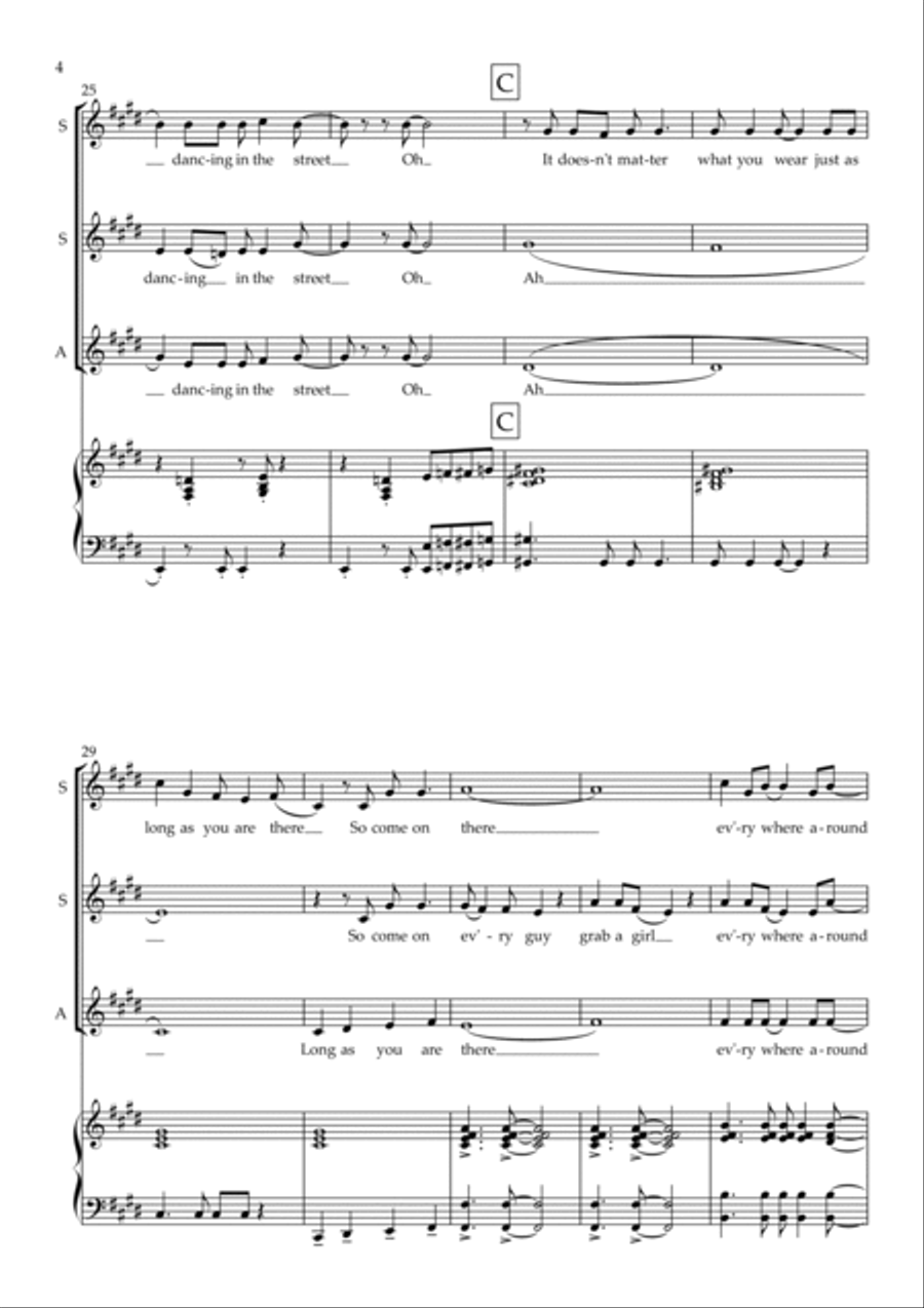 Dancing In The Street SSA scores gallery preview page 5