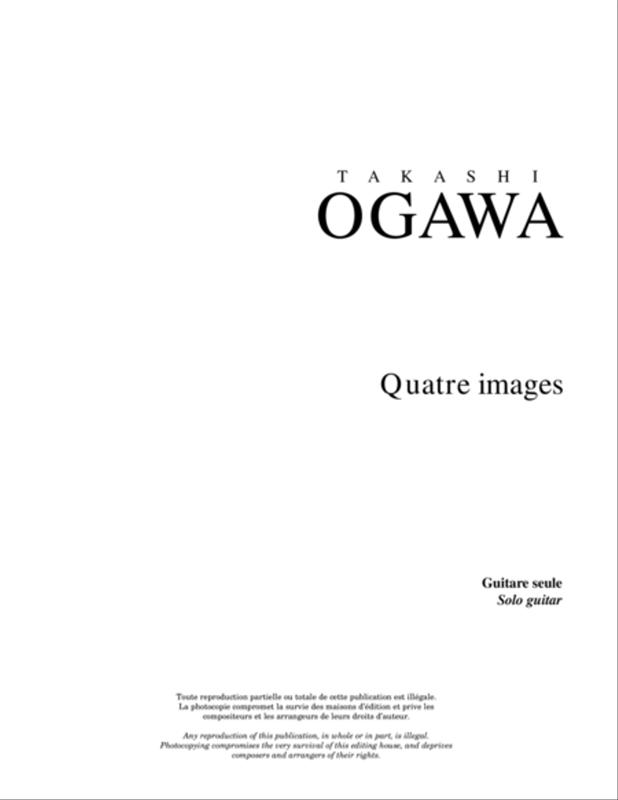 Quatre images Classical Guitar scores gallery preview page 1
