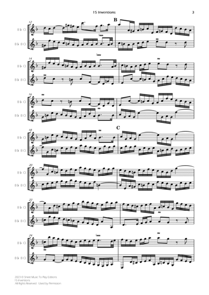 15 Inventions - Clarinet Duet (Full Score) image number null