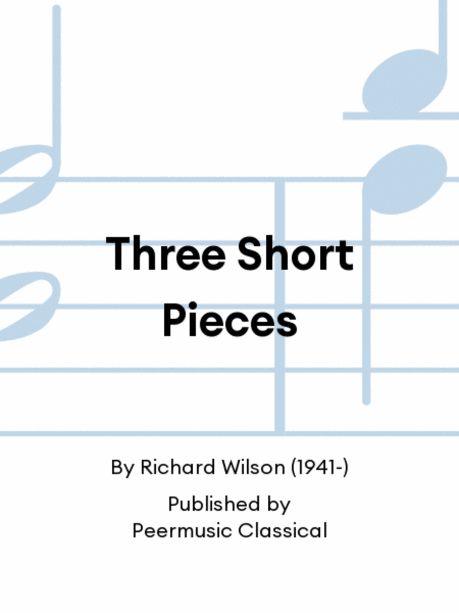 Three Short Pieces Chamber Music scores gallery preview page 1