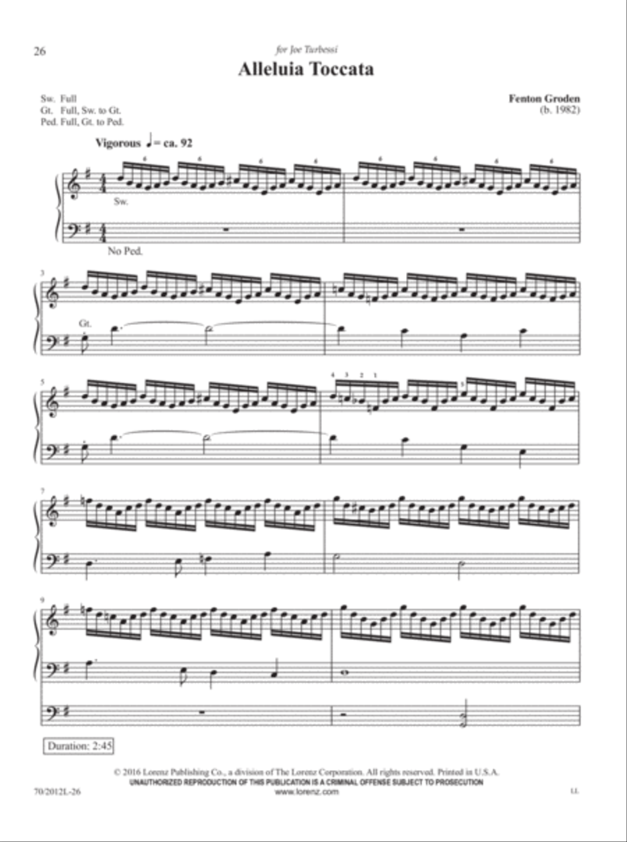 Music for Exultation and Reflection Organ Solo scores gallery preview page 11