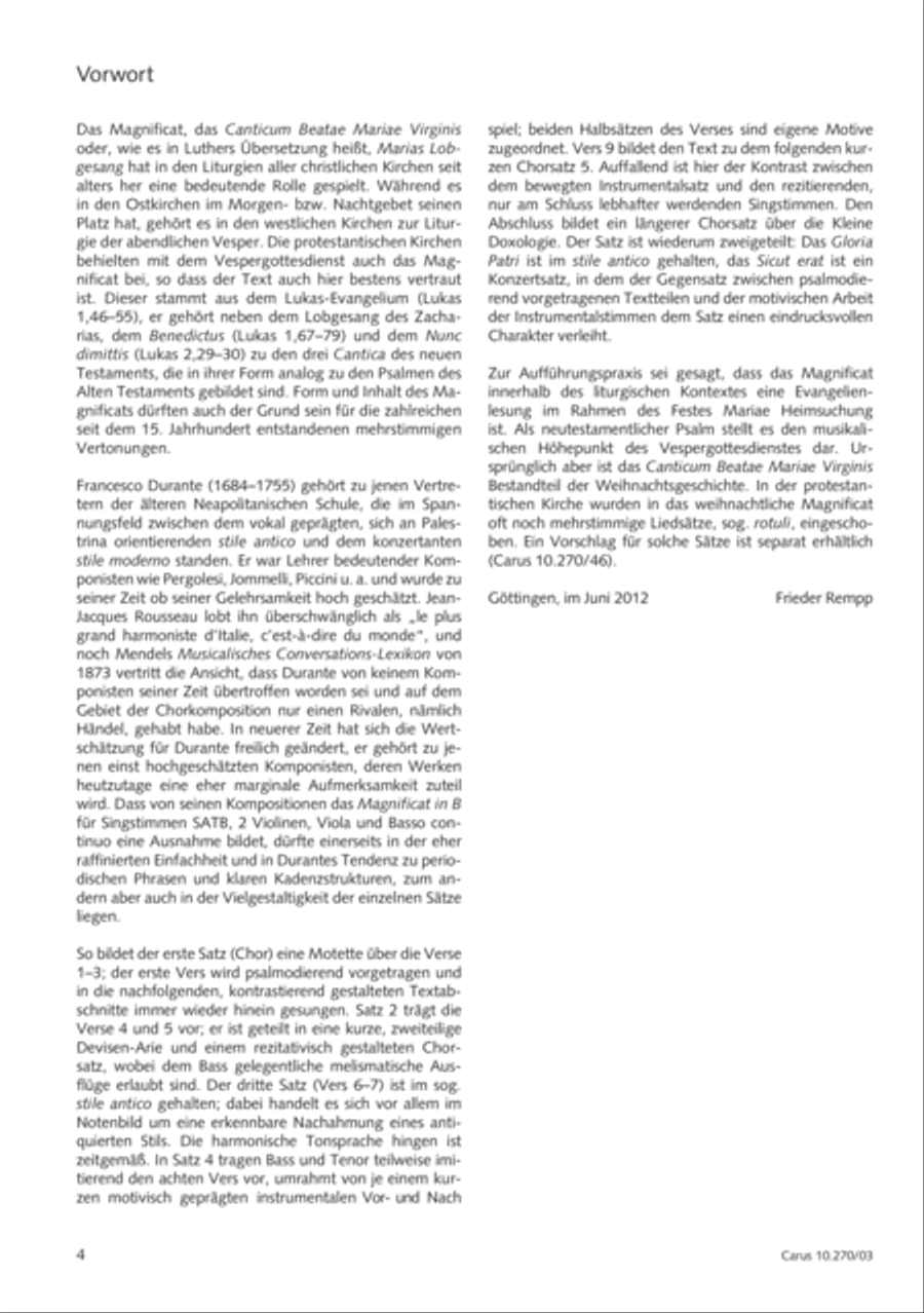 Magnificat in B flat major 4-Part scores gallery preview page 5