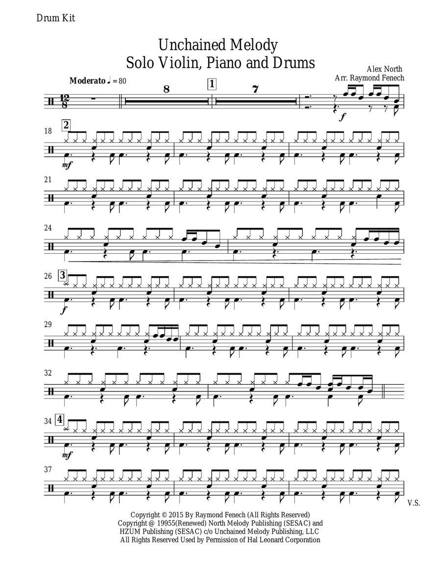 Unchained Melody Small Ensemble scores gallery preview page 4