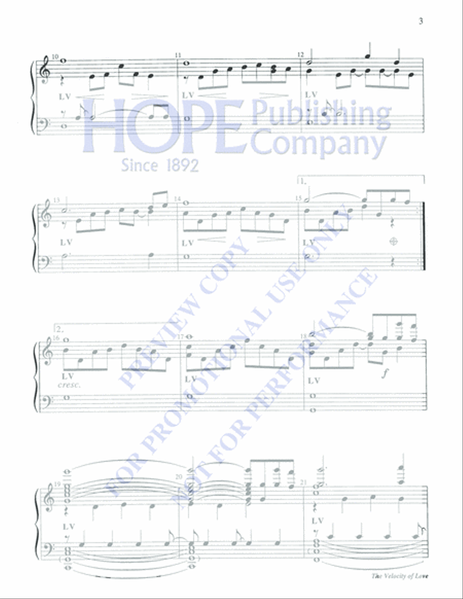 The Velocity of Love The Velocity of Love 5-Octaves scores gallery preview page 3