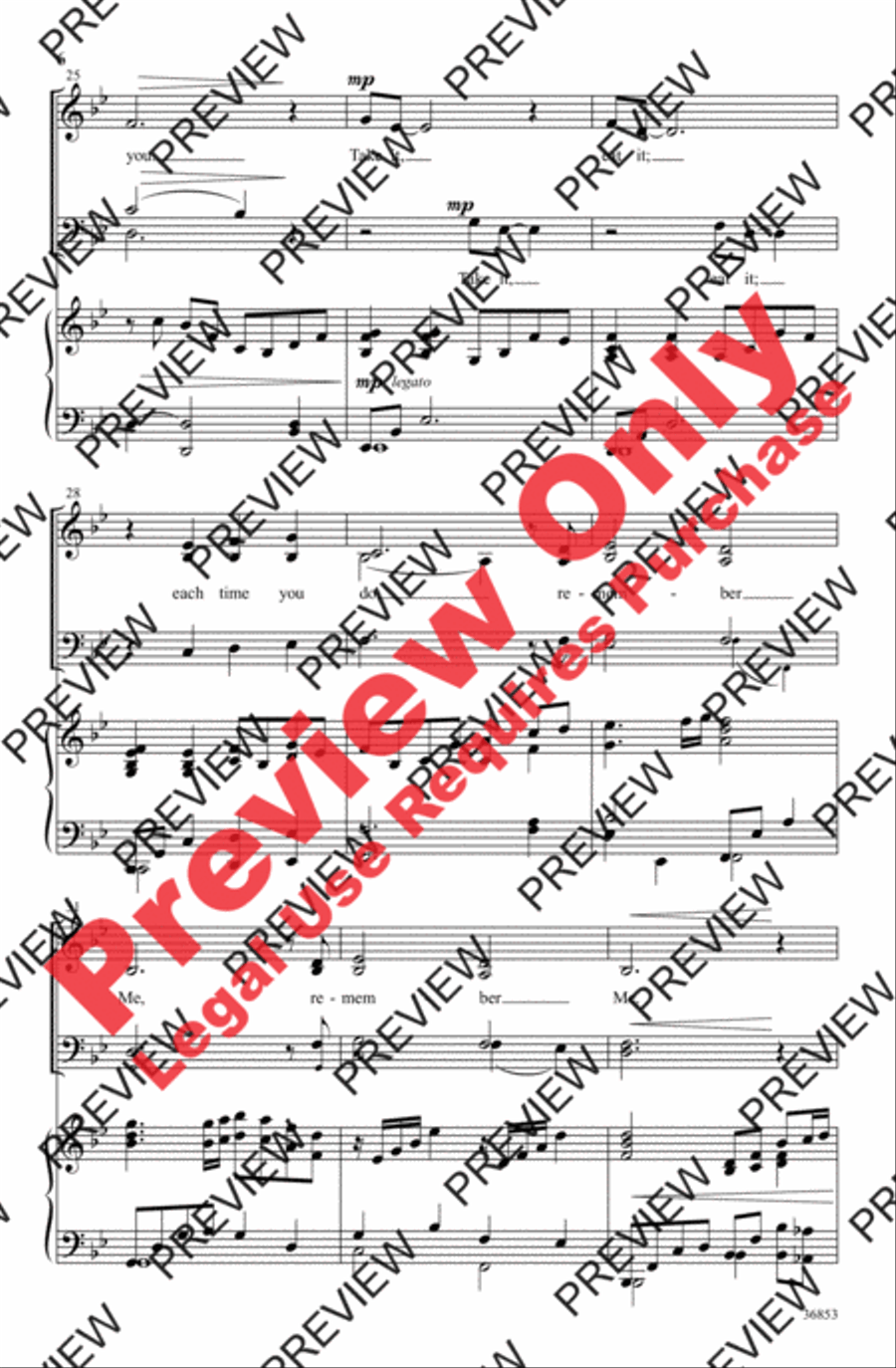 Communion Song Communion Song 4-Part scores gallery preview page 6