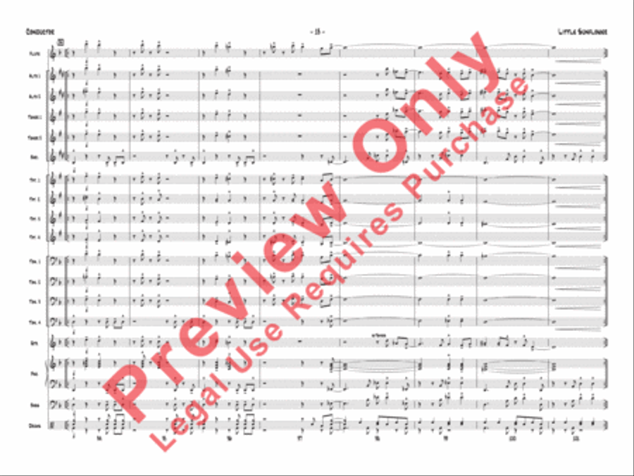 Little Sunflower Jazz Ensemble scores gallery preview page 16