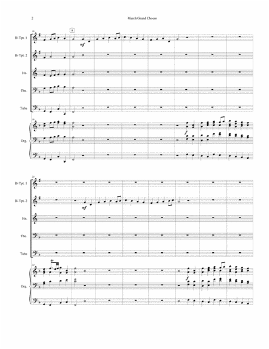 March Grand Choeur (Hero's, When With Glory Burning, from 