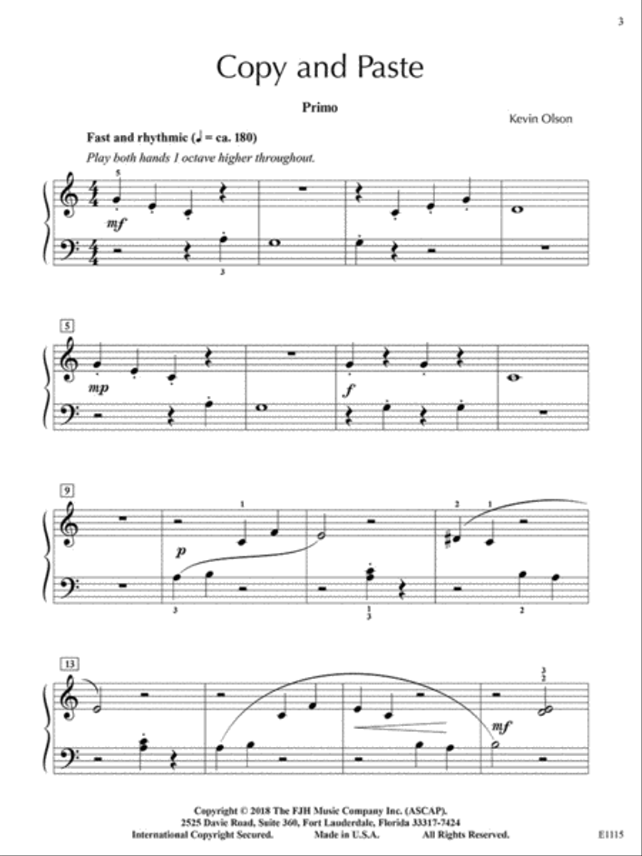 Copy and Paste Easy Piano scores gallery preview page 4