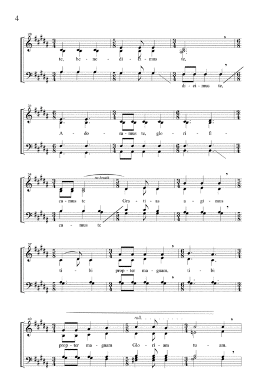 Gloria 4-Part scores gallery preview page 3