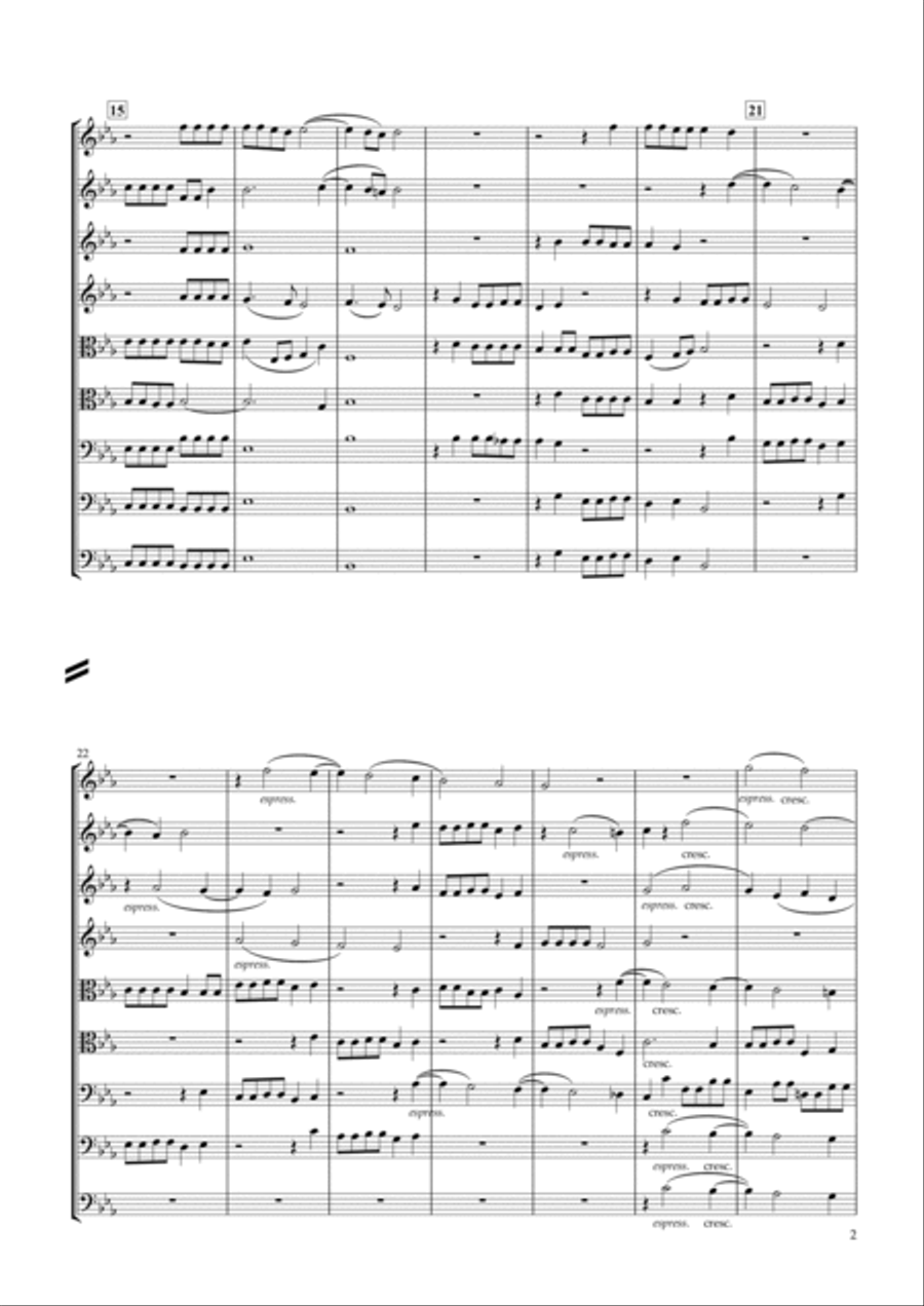 Crucifixus a 8 for String Orchestra String Orchestra scores gallery preview page 2