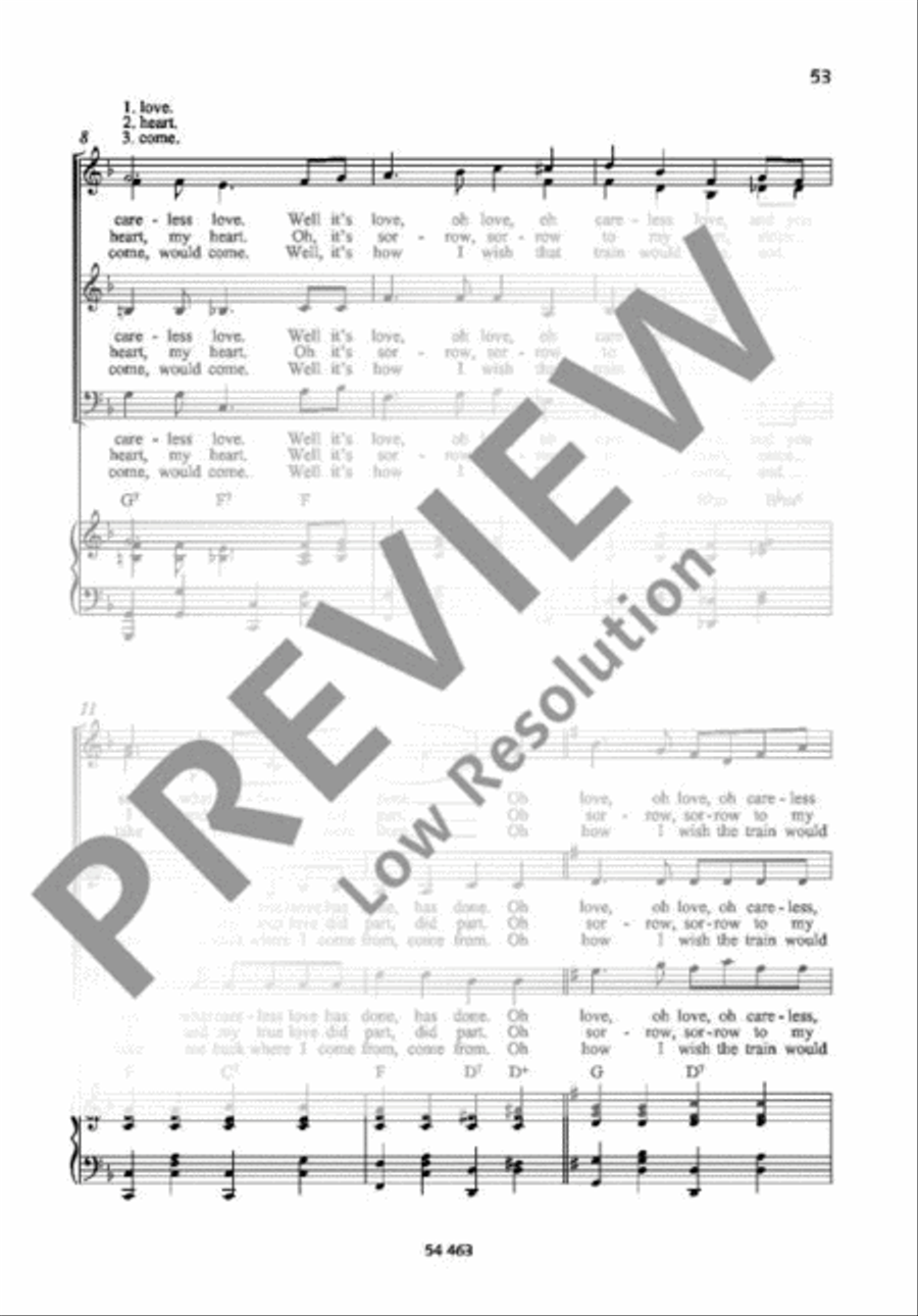 Careless Love A Cappella scores gallery preview page 3