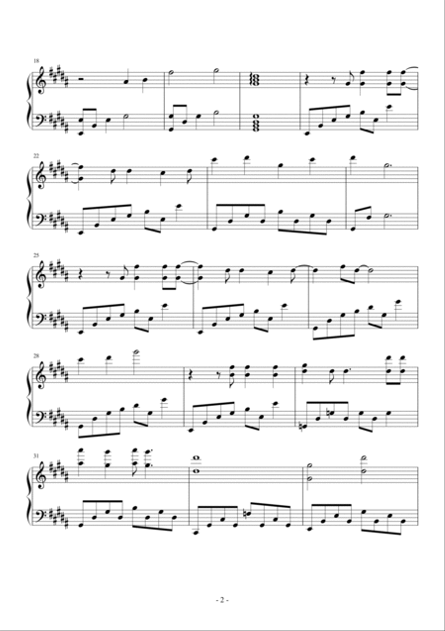 Glassy Sky Piano Solo scores gallery preview page 2