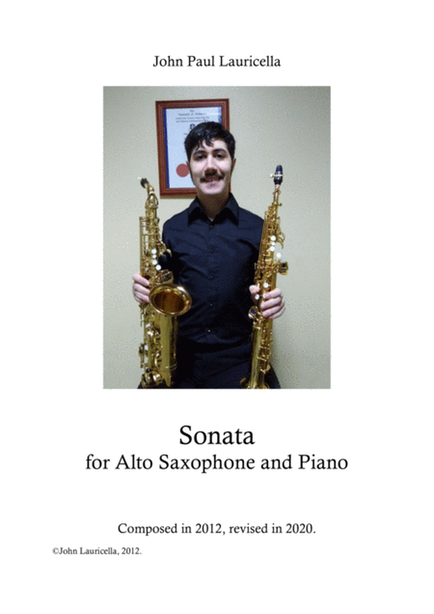Sonata for Alto Saxophone and Piano image number null