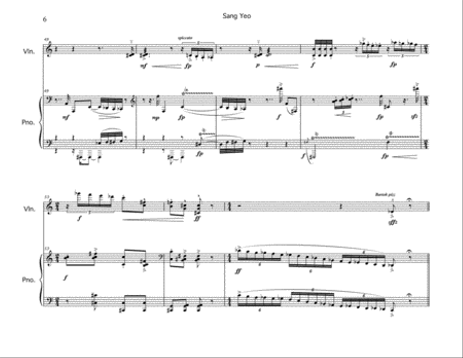Sang Yeo (A Hearse) Small Ensemble scores gallery preview page 6