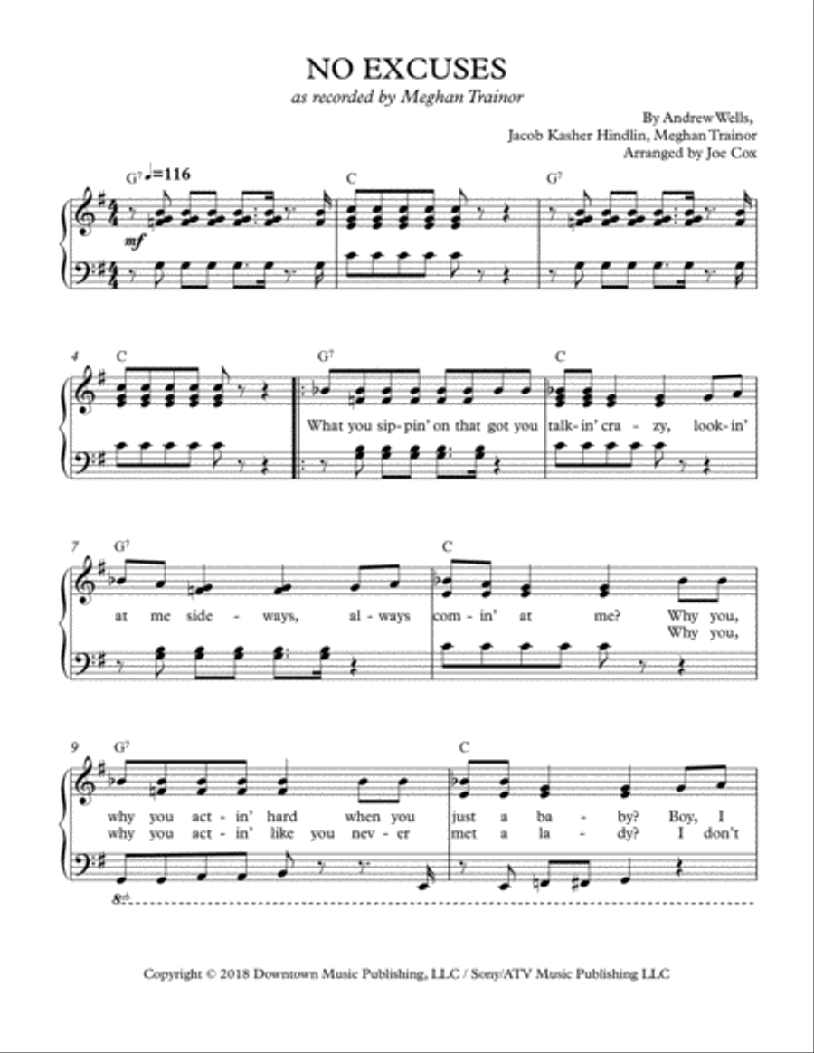 No Excuses Voice scores gallery preview page 1