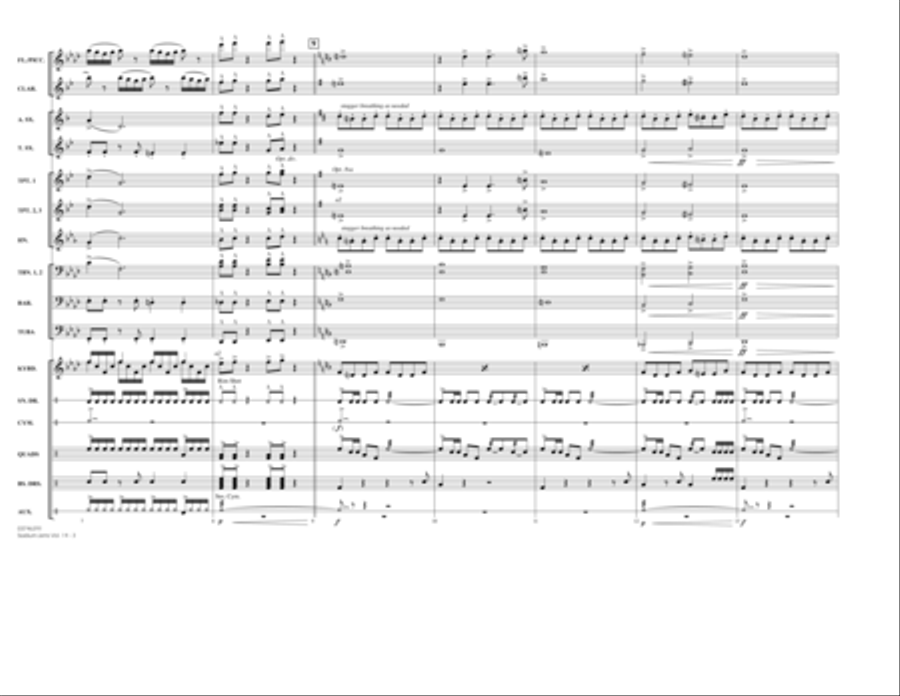Stadium Jams Vol. 14 (Super Heroes) - Conductor Score (Full Score) Marching Band scores gallery preview page 3